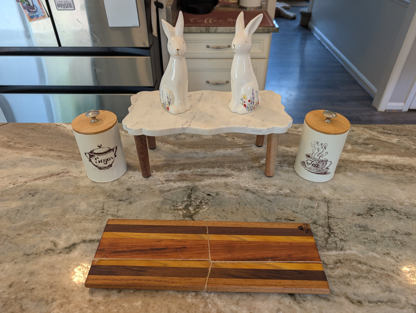 Bread Serving & Cutting Board – Walnut, Maple & Cherry (#338)