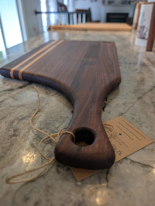 Walnut & Maple Accent Charcuterie Board (#136)
