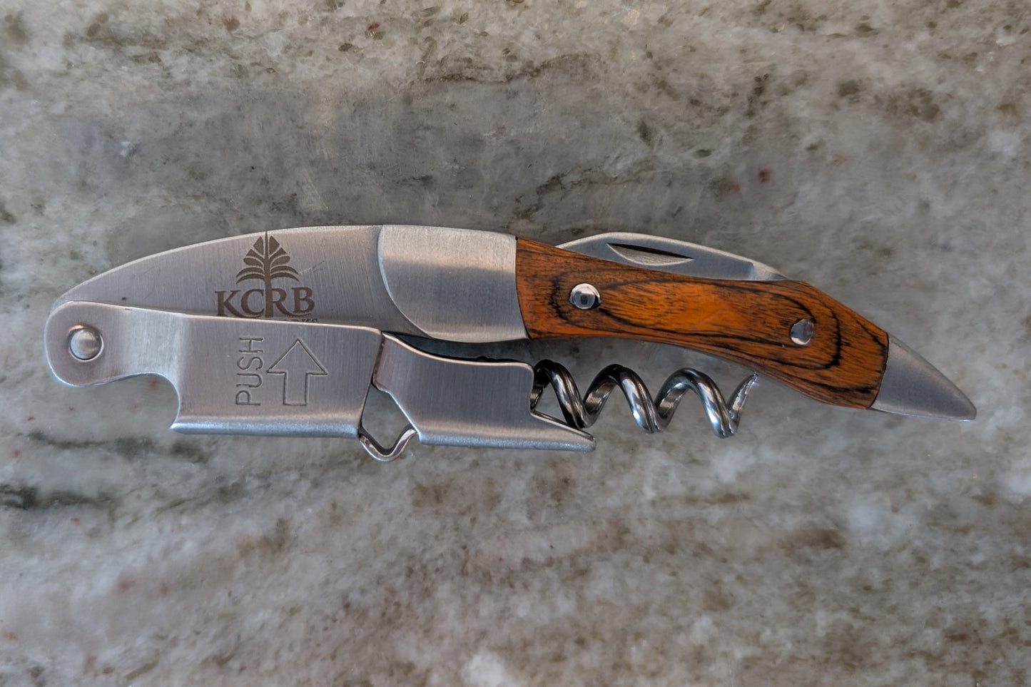 Corkscrew Wine Opener – Wood Handle Wine Key (Custom Engraving Available)