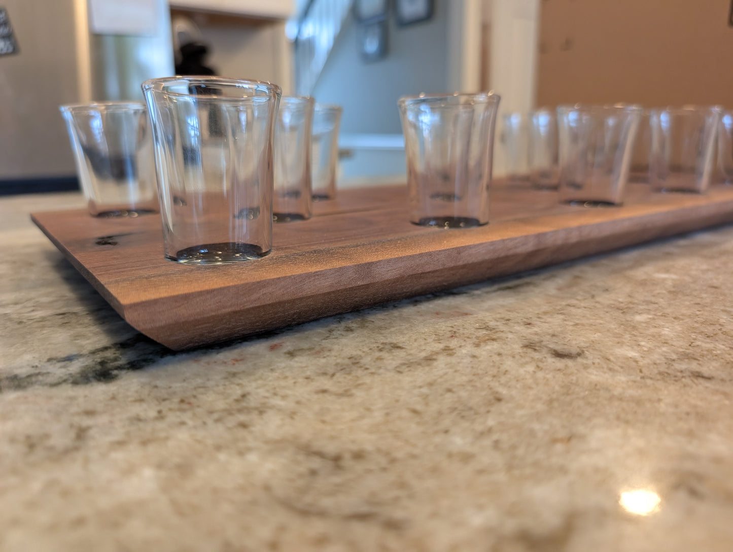 Walnut Shot Serving Tray (#404)