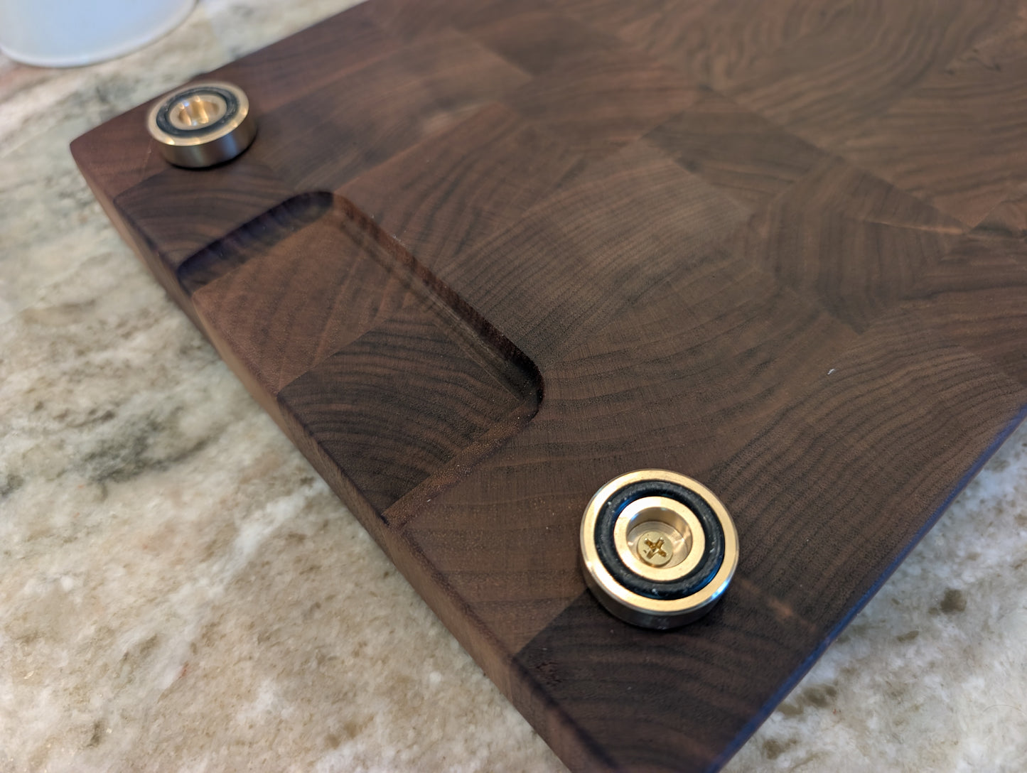 End Grain Walnut Butcher Block with Juice Groove (#336)