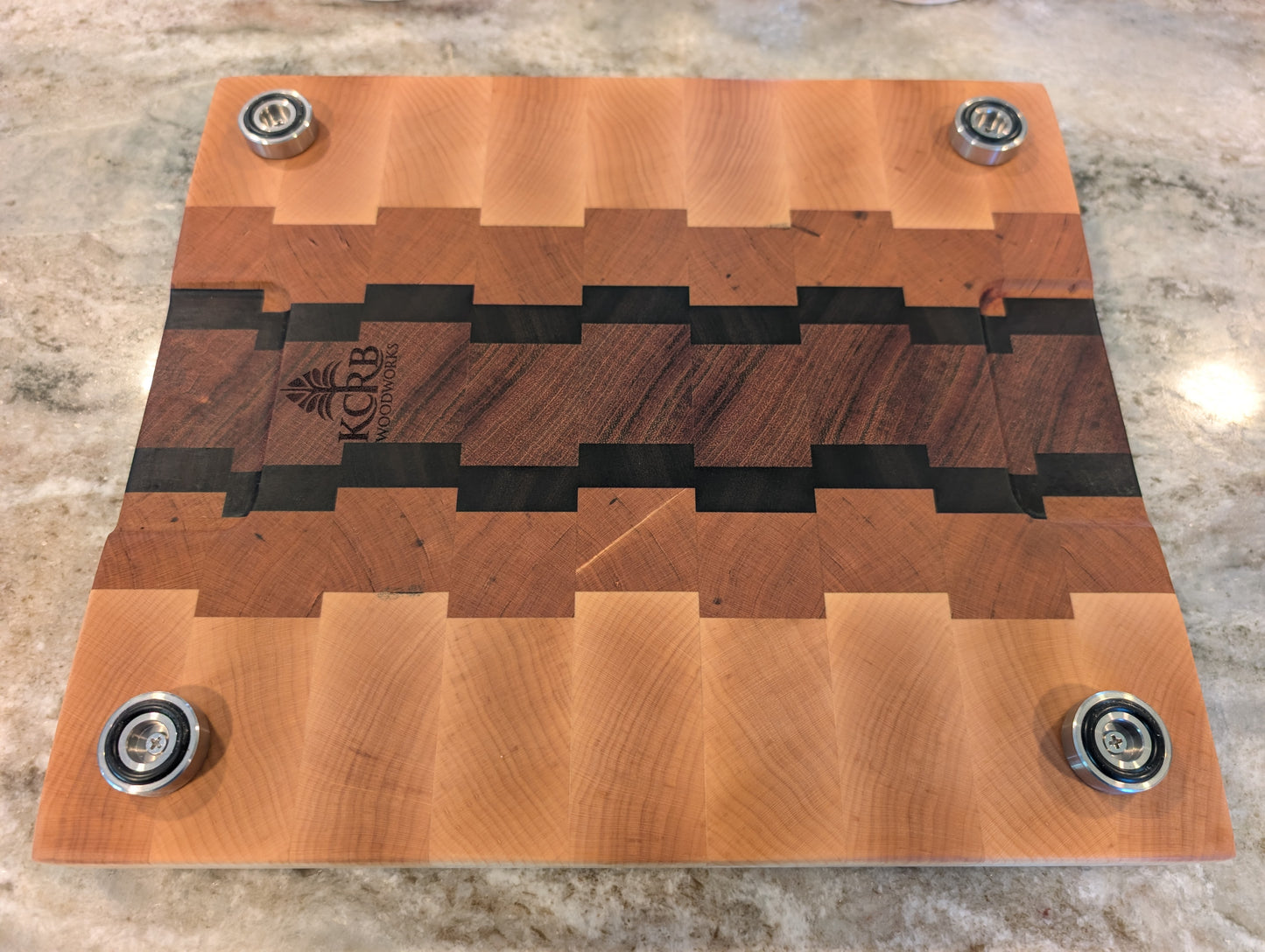 End Grain Maple, Cherry, Wenge and Walnut Butcher Block (#349)