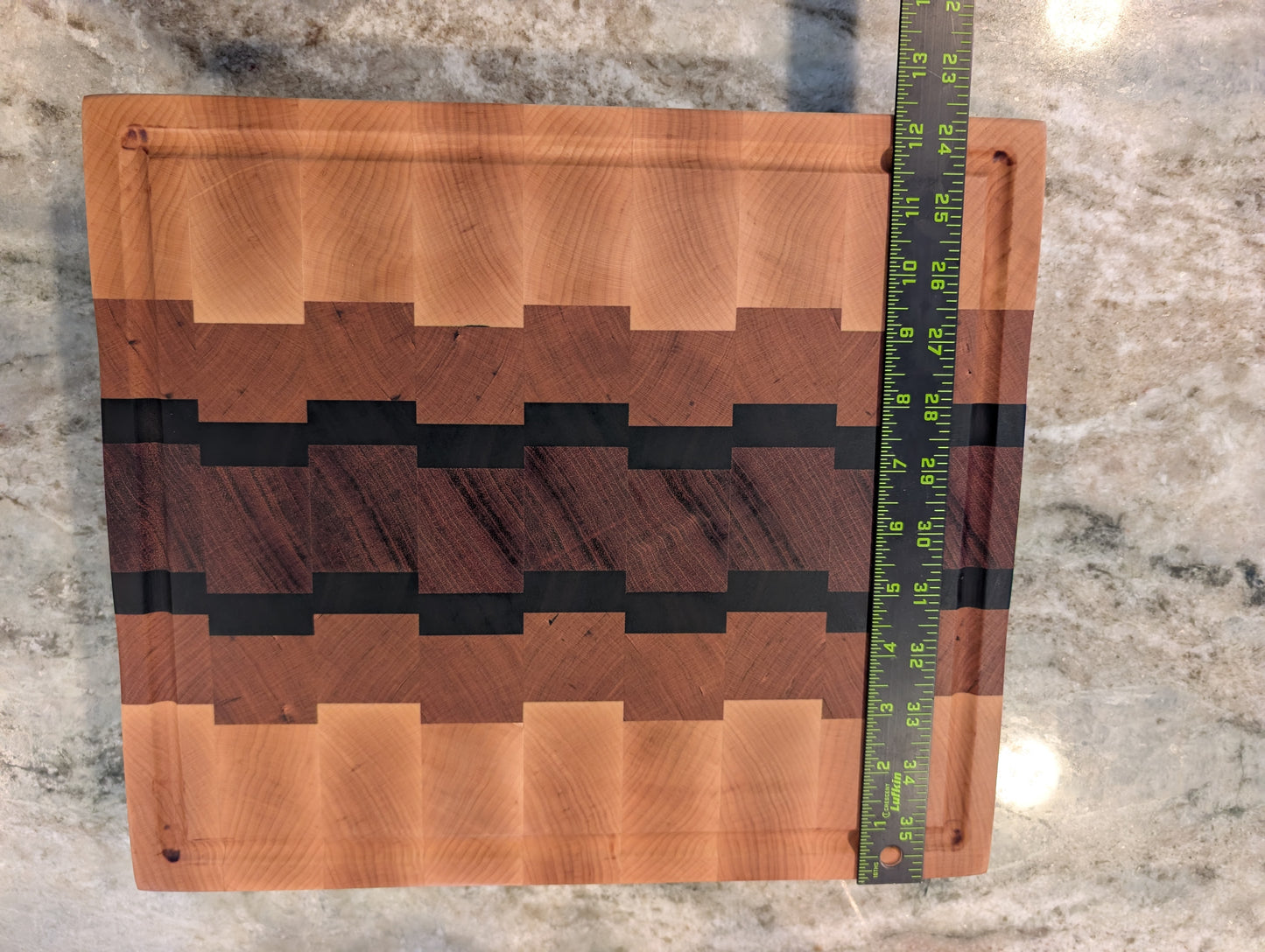 End Grain Maple, Cherry, Wenge and Walnut Butcher Block (#349)