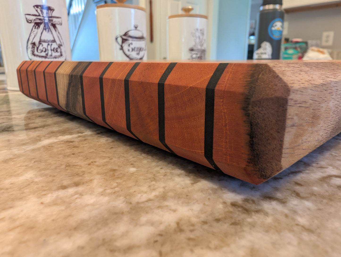 African Mahogany, Wenge & Zebrawood Cutting Board (#344)