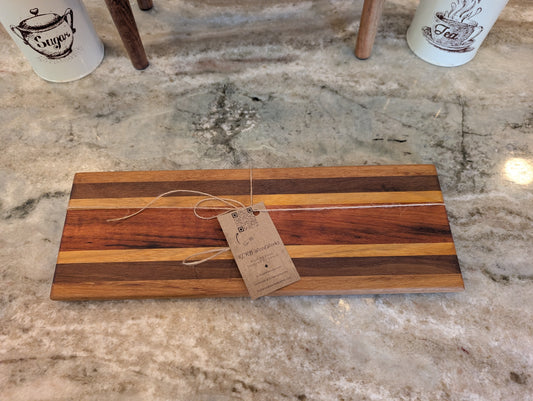 Bread Serving & Cutting Board – Walnut, Maple & Cherry (#338)