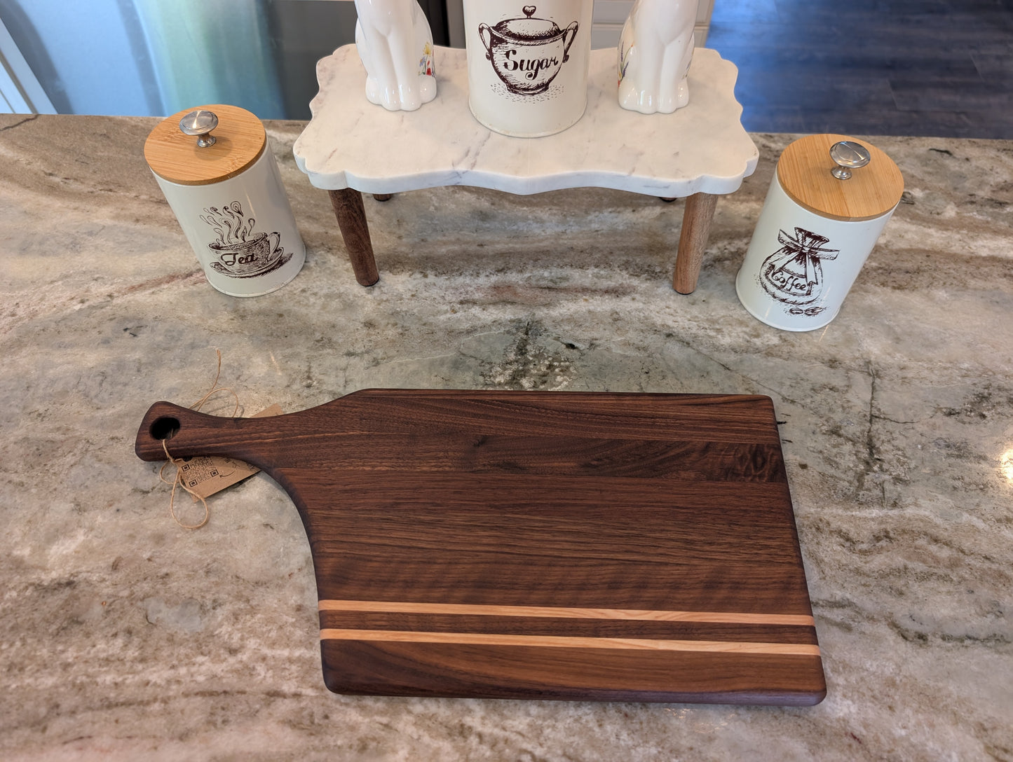 Walnut & Maple Accent Charcuterie Board (#136)