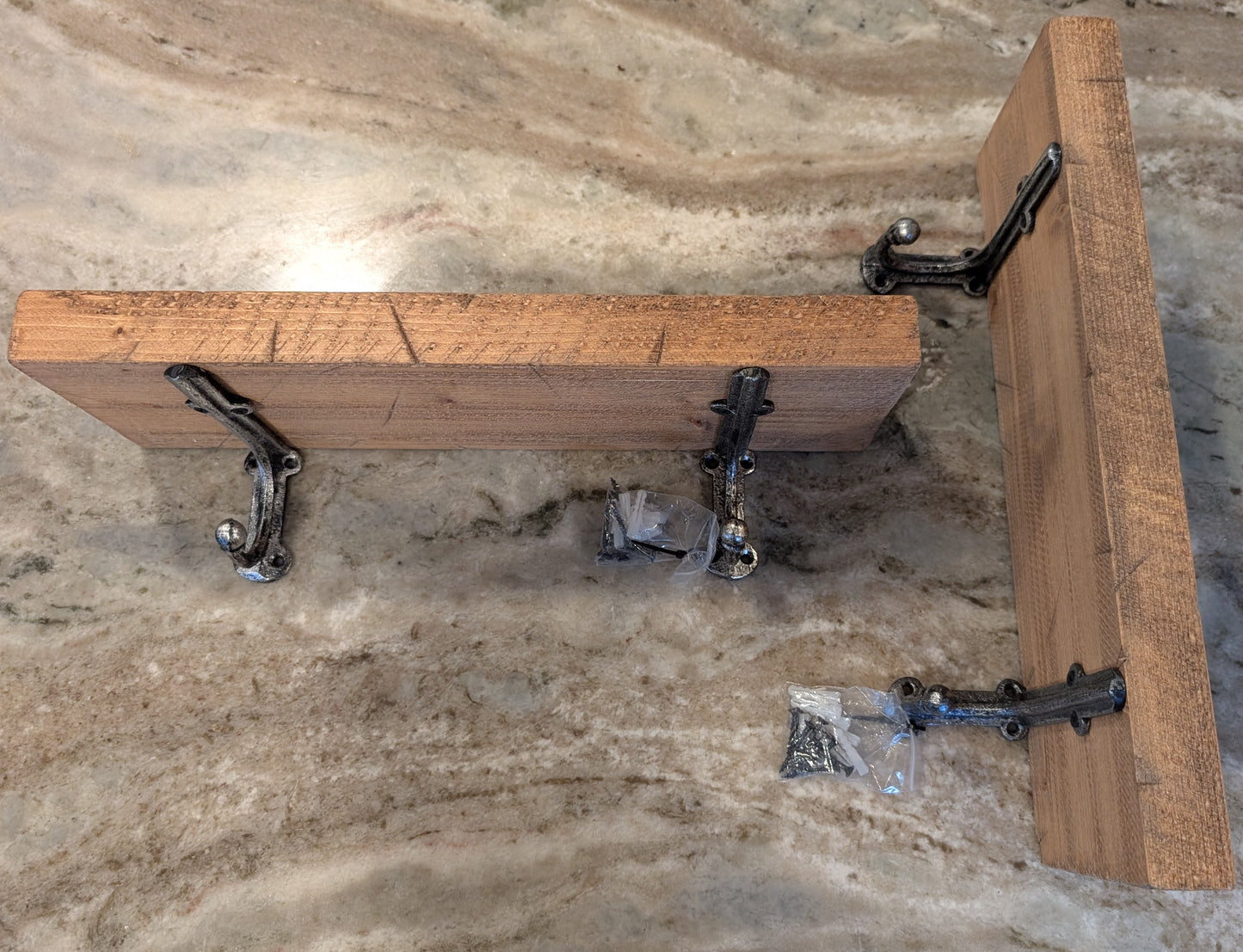 Rustic Hanging Shelf with Hook (#206)