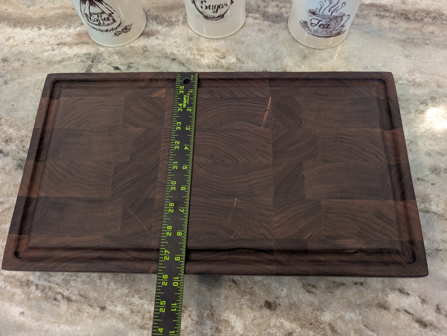 End Grain Walnut Butcher Block with Juice Groove (#336)