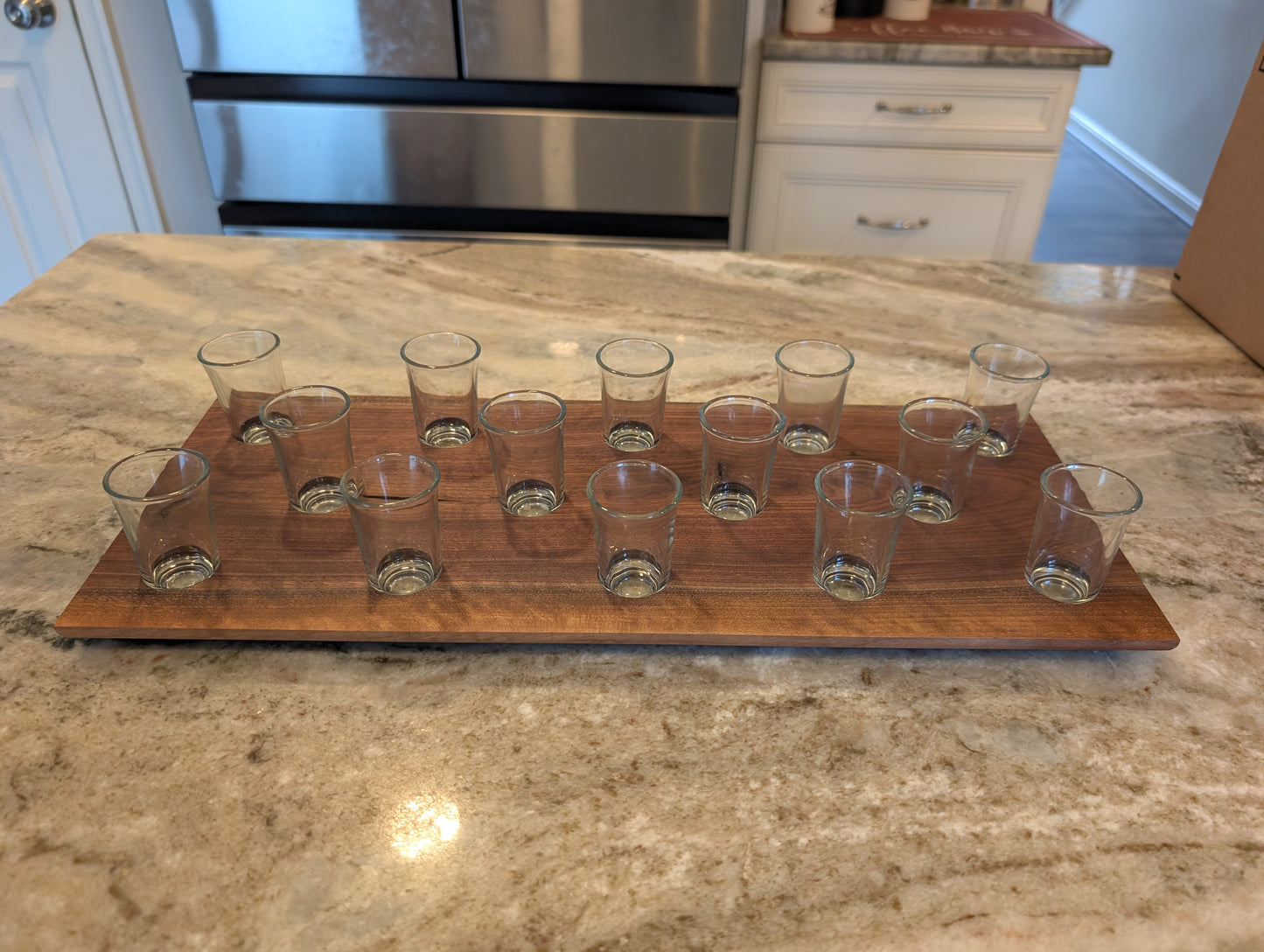 Walnut Shot Serving Tray (#404)